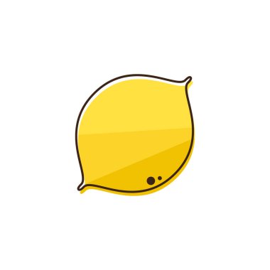 Limon logosu tasarımı. Limon ikonu. Beyaz arkaplanda limon.