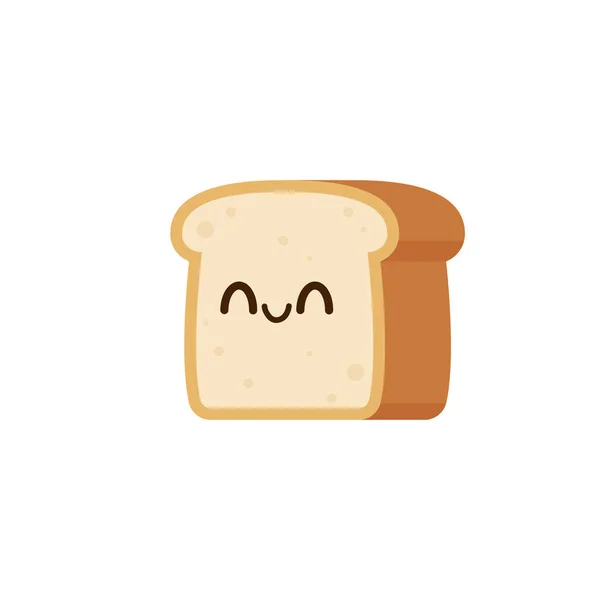 Σχεδιασμός Χαρακτήρων Ψωμιού Ψωμί Λευκό Φόντο — Διανυσματικό Αρχείο