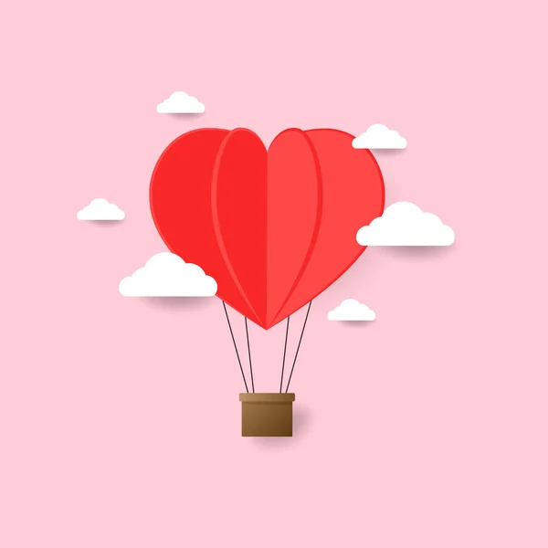 Sevgililer Günü Poster Tasarımı Sevgililer Günü Illüstrasyonu Kalp Balonu Vektörü — Stok Vektör
