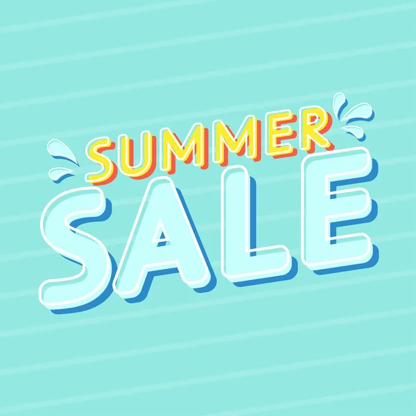 Special Summer Sale Label Summer Sale Poster Design — Stock Vector