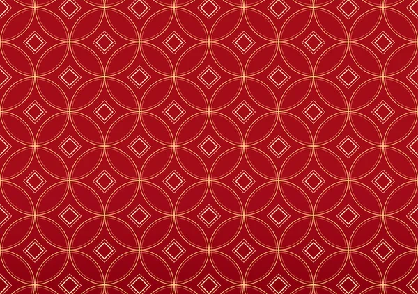 Papier Peint Motif Chinois Fond Rouge Vectoriel Avec Motif Abstrait — Image vectorielle