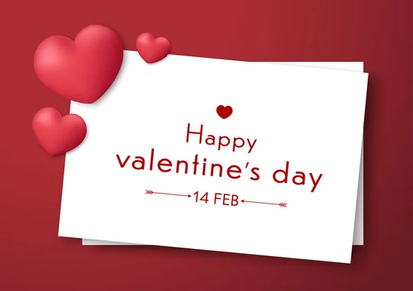 Valentine Day Concept Background Vector Illustration Cute Love Banner Greeting — Stockvektor