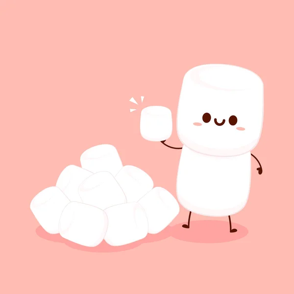 Marshmallows Charakter Design Hromada Marshmallows — Stockový vektor