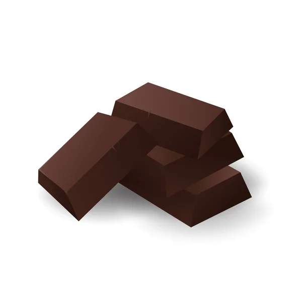 Çikolata Çubuğu Vektörü Beyaz Arkaplanda Çikolata Çubuğu — Stok Vektör