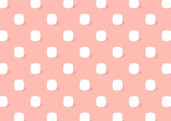 Marshmallow Patroon Behang Achtergrond Marshmallow Vector — Stockvector