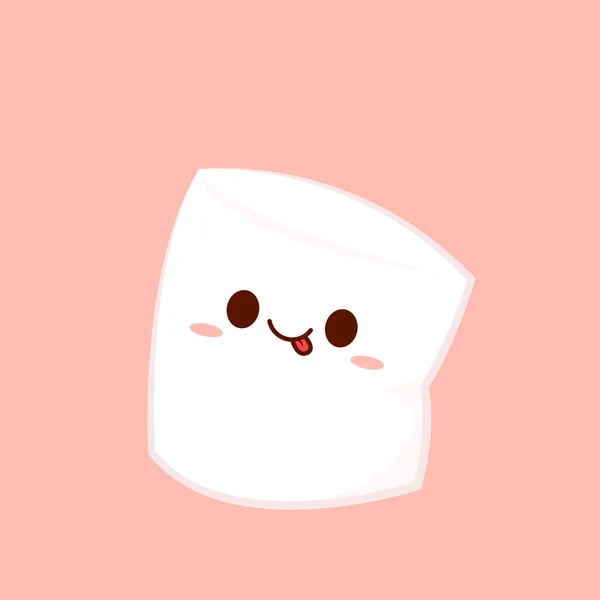 Marshmallow Tekenfilm Marshmallow Karakter Ontwerp Marshmallow Vector — Stockvector