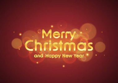 Mutlu Noeller ve mutlu yıllar kartı. Yeni yıl tebrik kartı tasarımı. Vektör çizimi. Noel 3D posteri.