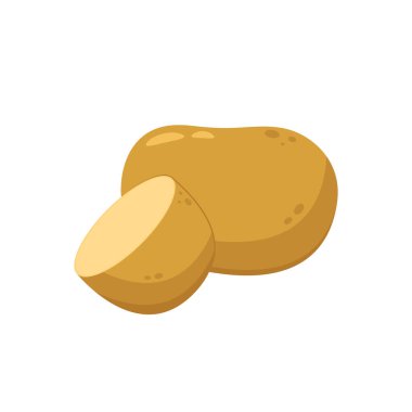 Patates vektörü. Patates vektörü. Beyaz arkaplanda patates.