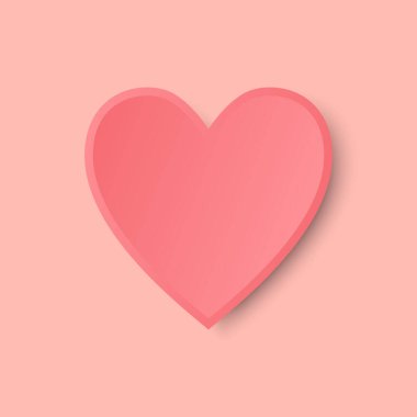 Kalp logosu tasarımı. Pembe kalp vektörü. Kalp kağıdı, sevgililer günü için ya da başka bir aşk davetiyesi için aşk kalbini keser..