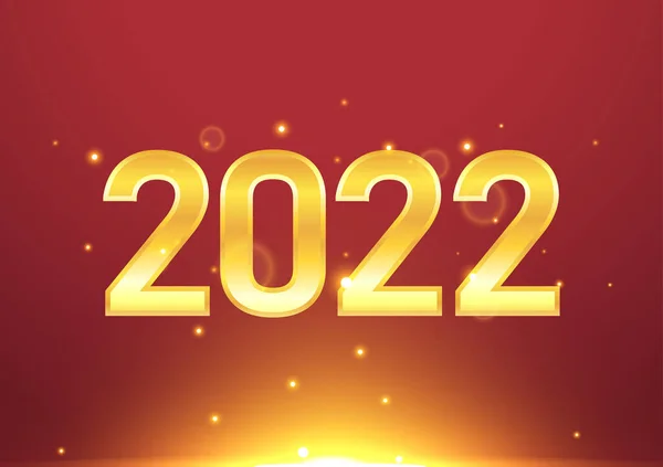 Happy New Year 2022 Greeting Card Design Year 2022 Glitter — Stockový vektor