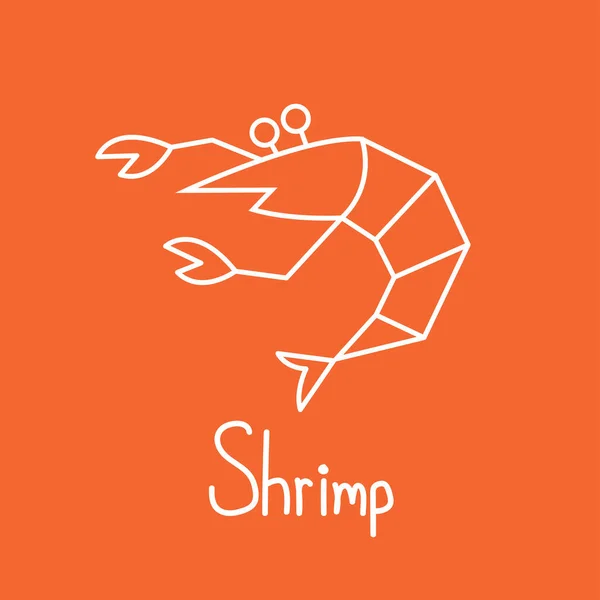 Shrimp Icon Vector Shrimp Logo Design — Stockvector