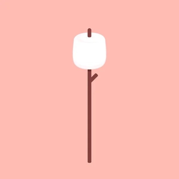 Marshmallow Stick Marshmallow Logo Design White Marshmallow Icon — Stock vektor