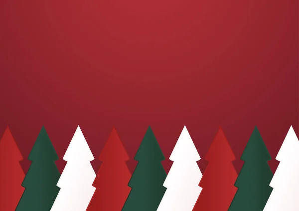 Kerstboom Frame Behang Kerst Poster Ontwerp — Stockvector