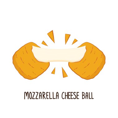 Mozzarella peynir topu vektörü. 