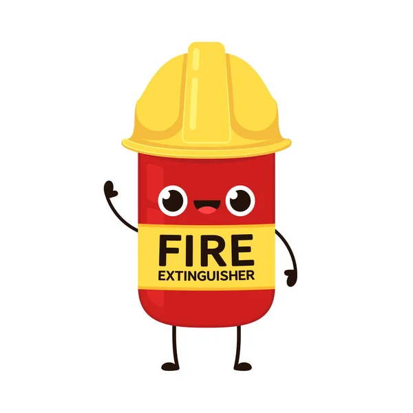 Fire Extinguisher Cartoon Vector Fire Extinguisher White Background — Stock vektor