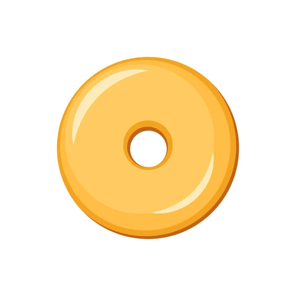 Donut Cartoon Vektor Donut Auf Weißem Hintergrund — Stockvektor