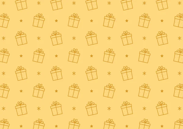 Gift Box Pattern Wallpaper Christmas Pattern Gift Box Icon Happy — Image vectorielle