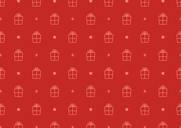 Gift Box Pattern Wallpaper Christmas Pattern Gift Box Icon Happy — Image vectorielle