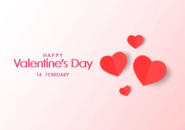 Valentine Day Concept Background Vector Illustration Cute Love Banner Greeting — 图库矢量图片