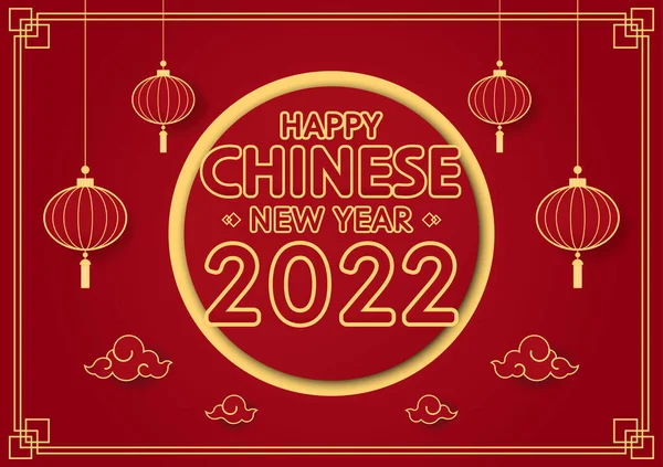Mutlu Çin yeni yılı 2022. Kaplan Yılı. Çin yeni yıl posteri. Mutlu yeni yıl bayrağı.