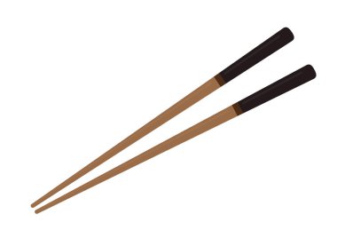 Yemek çubuğu vektörü. Çubuklar beyaz arka plan. Duvar kağıdı. Metin için boş alan.