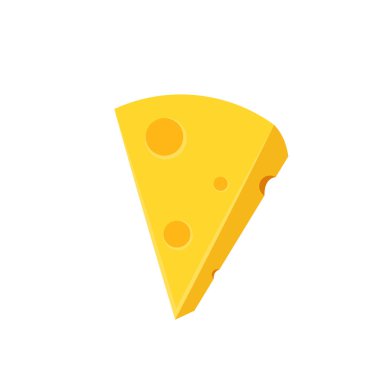 Peynir ikonu vektörü. Peynir beyaz arka planda. logo tasarımı.