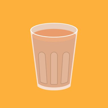 Hint içeceği vektörü. Hint chai ikonu. Chai Hint içkisidir..