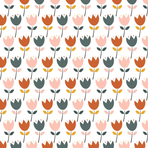 Bloem Symbool Patroon Behang Bloemenpictogram — Stockvector