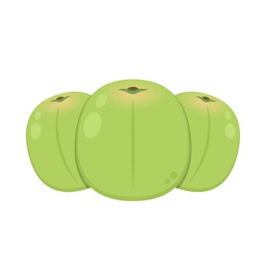 Erik karikatürü vektörü. Beyaz arkaplanda erik.