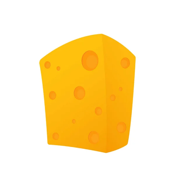 Vector Queso Queso Sobre Fondo Blanco — Vector de stock