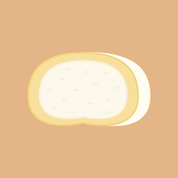 白色背景的瑞士卷饼 瑞士卷饼病媒 — 图库矢量图片