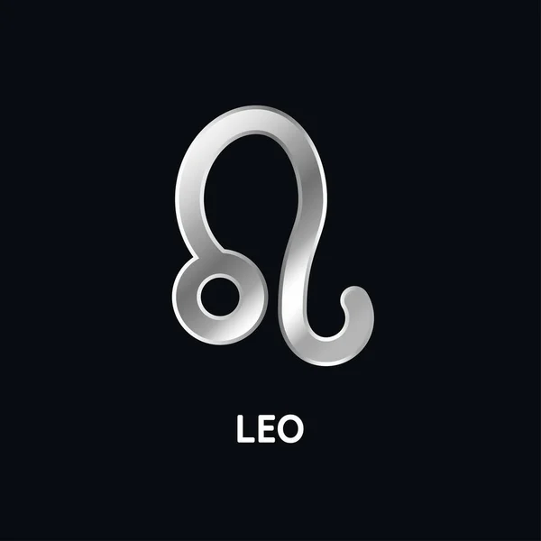Leo Zodiaco Astrologico Simbolo Zodiacale Astronomia Simbolo Occulto Con Segno — Vettoriale Stock