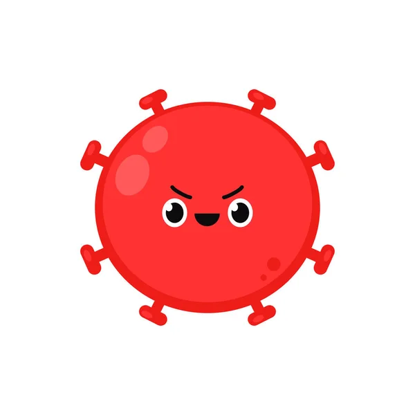 Bacteria Character Vector Free Space Text Virus Character Design — Stock Vector