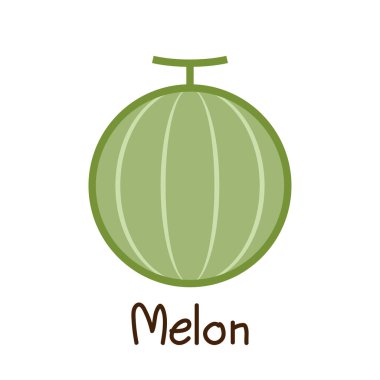 Kavun vektörü. Beyaz arka planda kavun. Duvar kağıdı. Sembol. Logo tasarımı. kavun posteri.