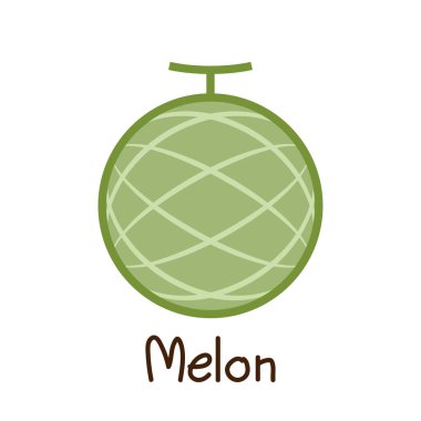 Kavun vektörü. Beyaz arka planda kavun. Duvar kağıdı. Sembol. Logo tasarımı. kavun posteri.