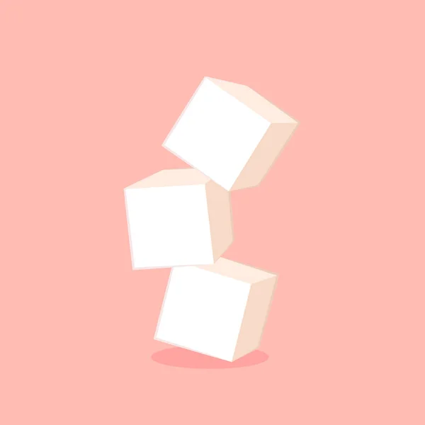 Marshmallow Cartoon Vector Vrije Ruimte Voor Tekst Marshmallow Stack — Stockvector