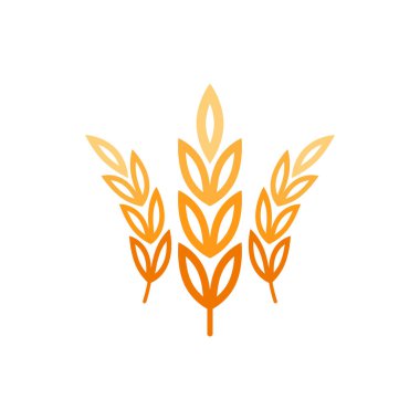 Buğday logosu tasarımı. Yulaf sembolü vektörü.
