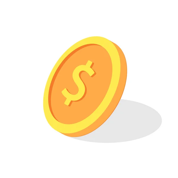 Diseño Del Logotipo Moneda Moneda Vector Dibujos Animados Sobre Fondo — Vector de stock