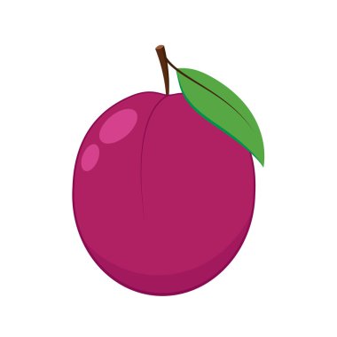 Kuru erik çizgi film vektörü. Sembol. Logo tasarımı. Beyaz arkaplandaki kuru üzümler.