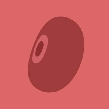 Böbrek fasulyesi ikonu vektörü. Böbrek fasulyesi logosu tasarımı.