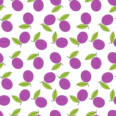 Prunes vector. Prunes pattern wallpaper. background.