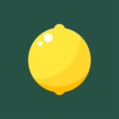 Limon karikatür vektörü. Yeşil arkaplanda limon.