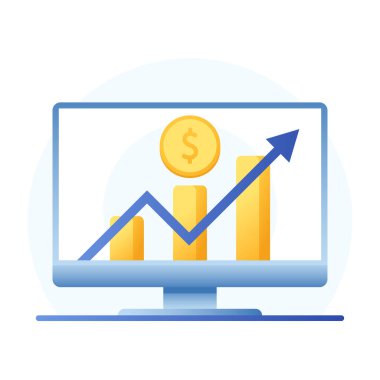 Bitcoin kripto para birimi fiyatı arttı. Bitcoin yükseliyor. Grafik yukarı.