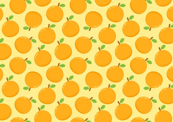 Fond Motif Orange Vecteur Dessin Animé Orange — Image vectorielle