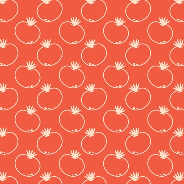 Padrão Doodle Tomate Papel Parede Símbolo Tomate Assine Contexto —  Vetores de Stock