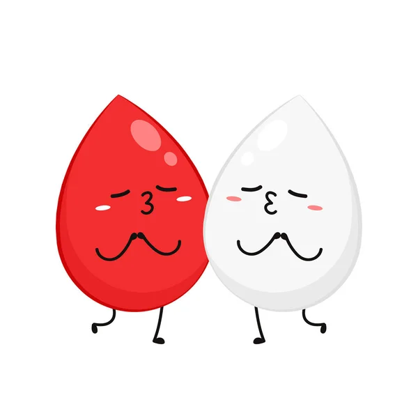 Utformning Röda Och Vita Blodkroppar Blodcellsvektor — Stock vektor
