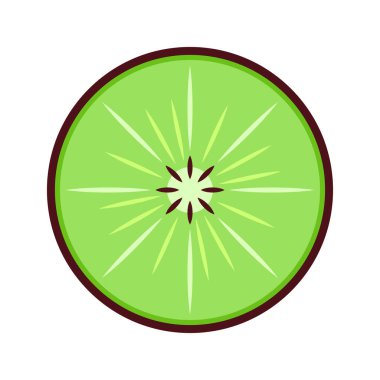 Beyaz arka planda Kivi vektörü. Kivi sembolü. logo tasarımı