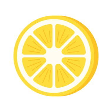 Limon karikatür vektörü. Beyaz arkaplanda limon.