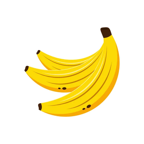 Plátano Vector Dibujos Animados Banana Sobre Fondo Blanco — Vector de stock