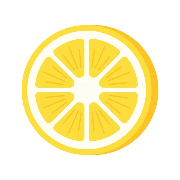 Лимонный Вектор Карикатуры Лимон Белом Фоне — стоковый вектор